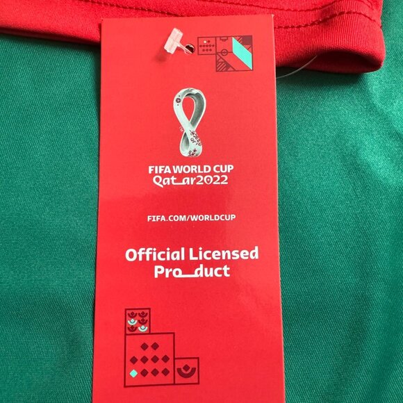 Official FIFA World Cup Qatar 2022 Mexico Long Sleeve Jersey green red sz medium - Picture 6 of 16